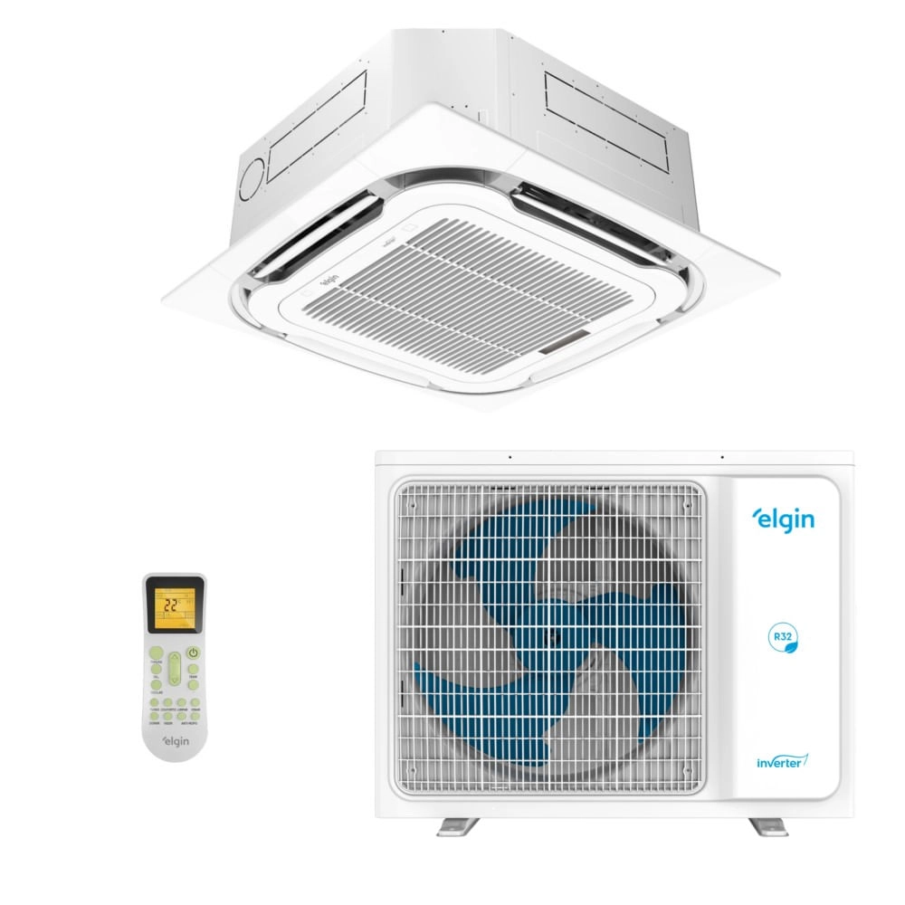 Ar-Condicionado Split Cassete 4 Vias Plus Elgin Inverter 36.000 BTUs Frio 220V R-32 Monofasico