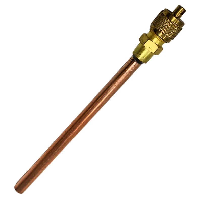 VALVULA SCHRADER 1/4 SOLDA 10 CM