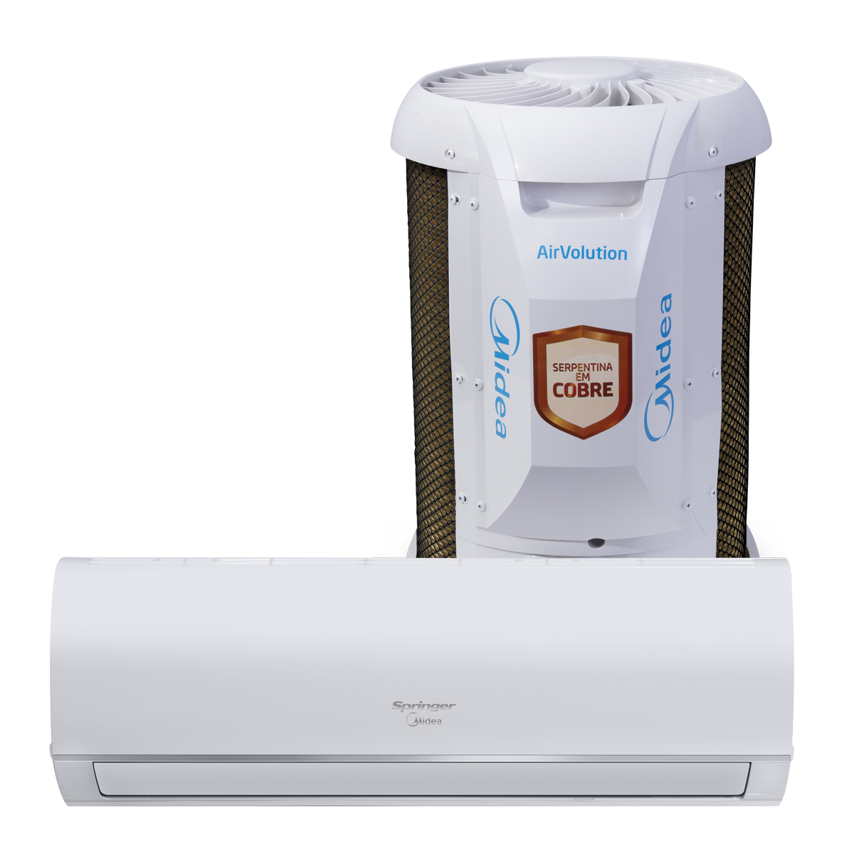 Ar Condicionado 9.000 BTUs Split HW Convencional Springer Midea  Air Volution Frio R-32 42AFFCI09S5/38TFCI09S5 - 220V 5