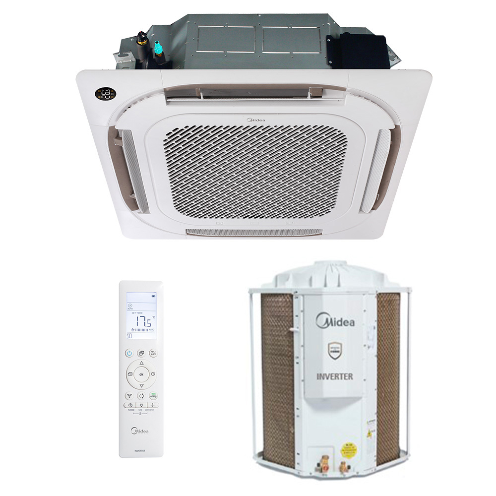 Ar-Condicionado Split Cassete 4 Vias Springer Carrier Midea Inverter 24.000 BTUs Frio 220V R-410 Monofasico