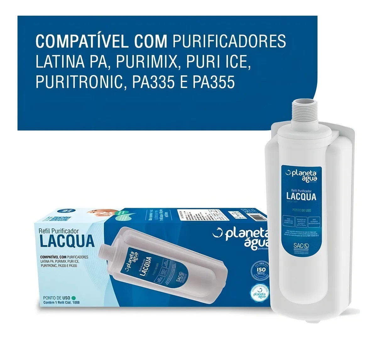 REFIL PURIFIC LATINA LACQUA 1008A