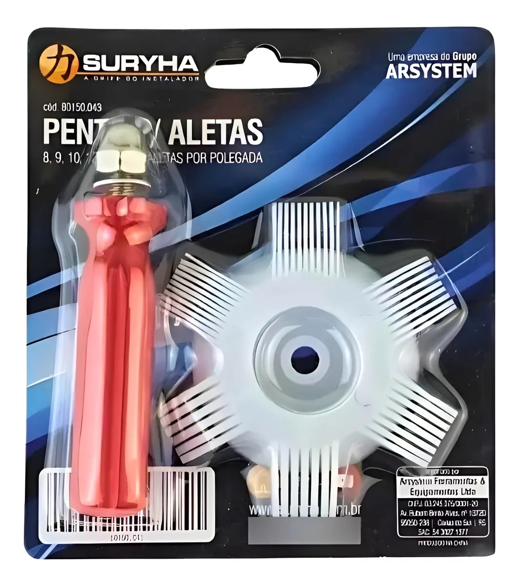 PENTE PARA ALETAS EM PLÁSTICO 6 MEDIDASSURYHA  ESPAÇAMENTO: 8", 9", 10", 12", 14" E 15"