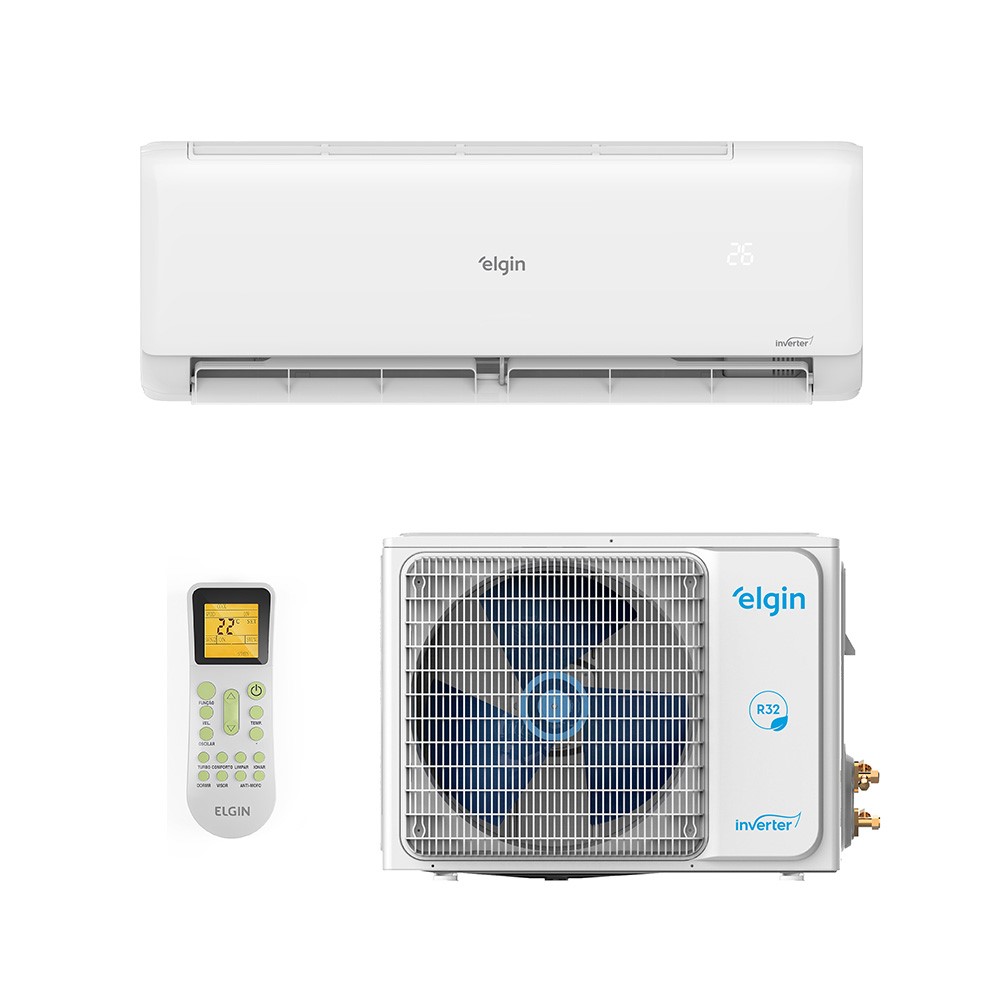 AR CONDICIONADO 9.000 BTUS SPLIT HW INVERTER ELGIN ECO II WI-FI FRIO R-32 45HJFI09C2WC/45HJFE09C2CC - 220V