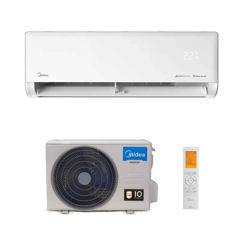 Ar Condicionado 12.000 Btus Split Hw Inverter Midea AI Ecomaster Frio R-32 42EZVCA12M5/38EZVCA12M5 - 220v 2