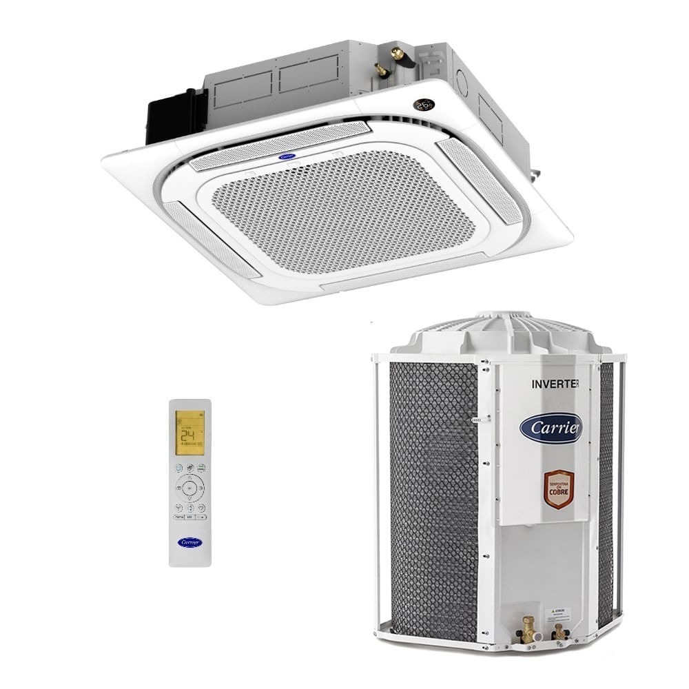 Ar Condicionado 24000 BTUs Split Cassete  Frio Inverter Springer Carrier 40KVQD24C5/38TVCD24515MC - 220V