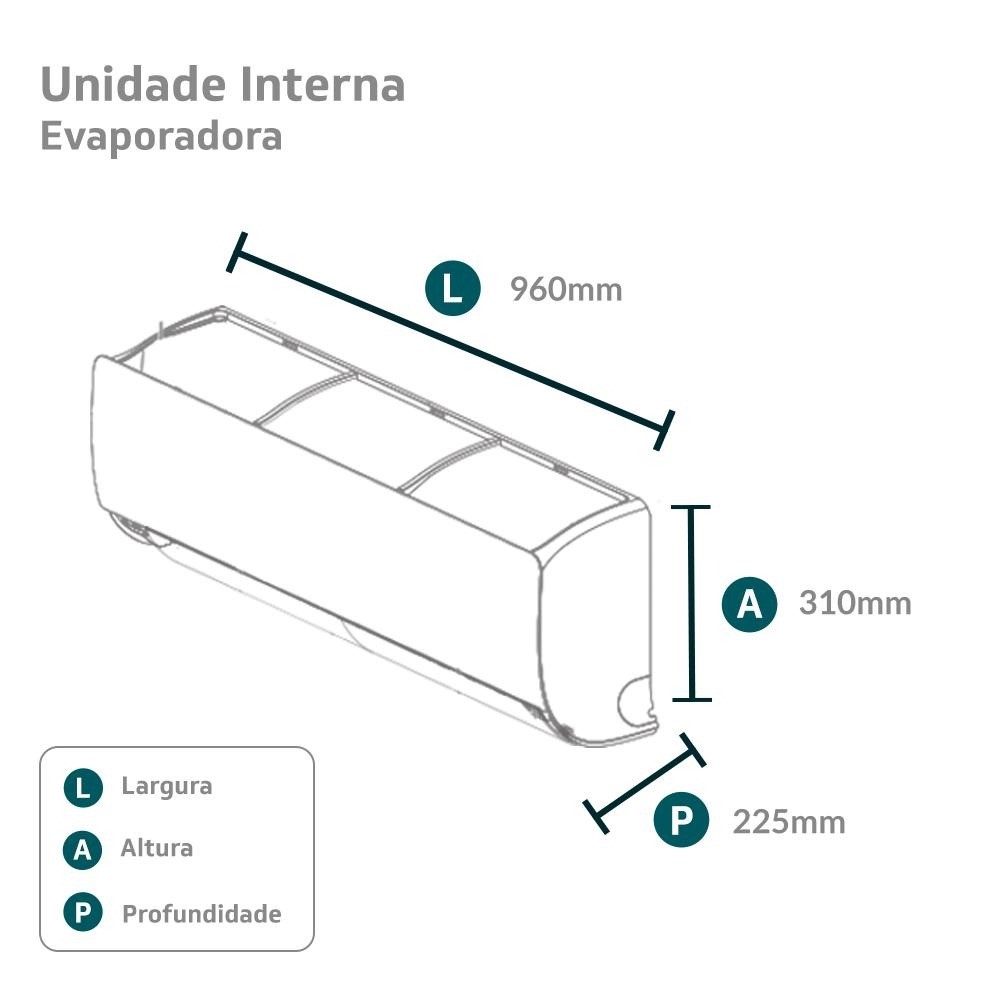 Ar Condicionado Split HW 30000 Btu Frio Eco Ii  Inverter Elgin 220v 5