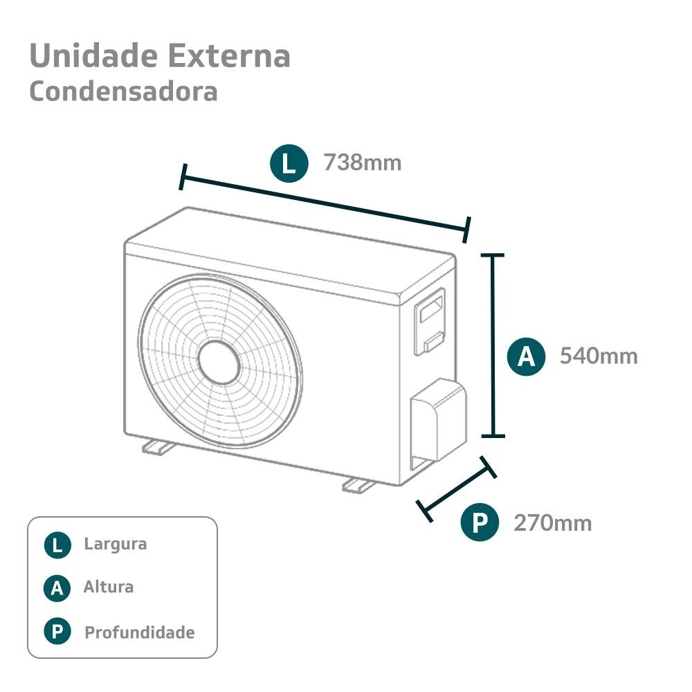 Ar Condicionado Split HW 30000 Btu Frio Eco Ii  Inverter Elgin 220v 6