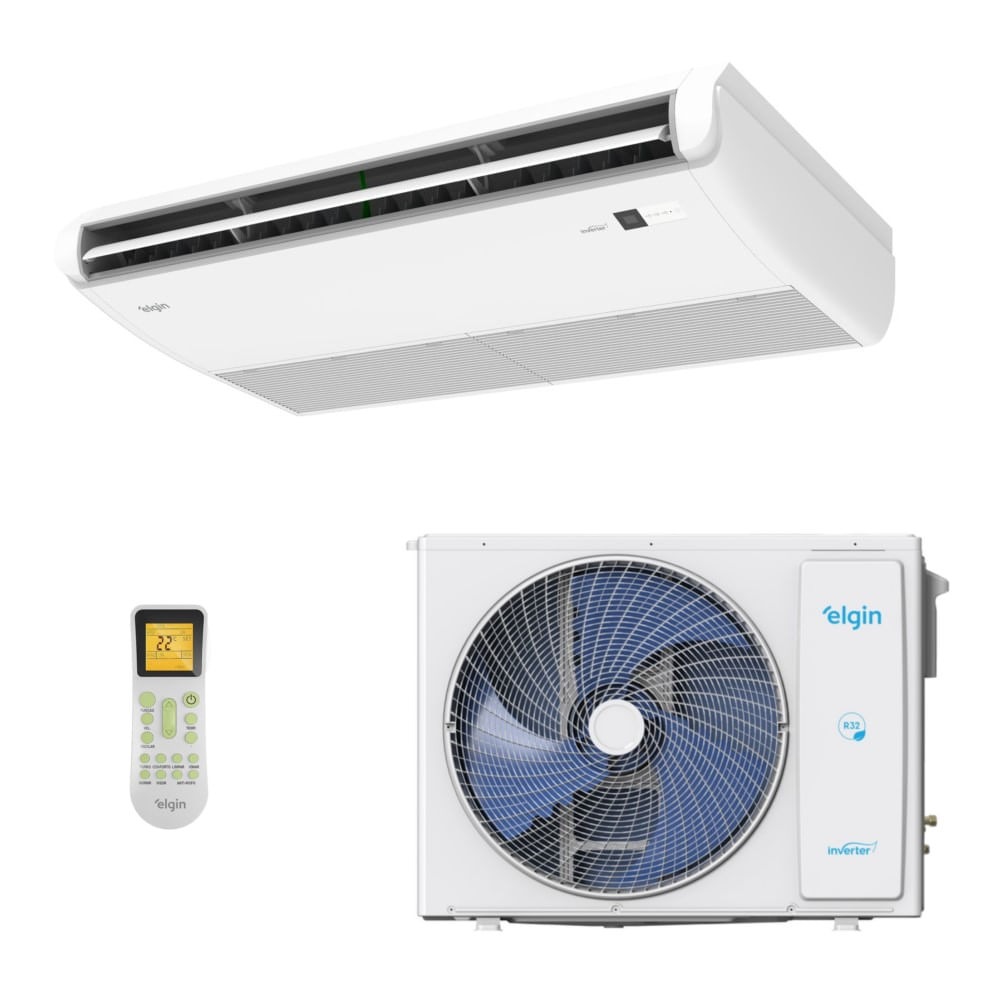 Ar-Condicionado 24.000 BTUs Split Piso Teto Plus Elgin Inverter Frio R-32 Monofasico 45PDFE24C2CA/45PDFI24C2DA - 220V