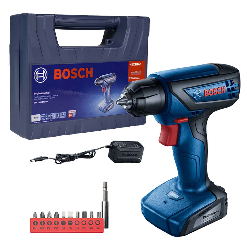 FURADEIRA/PARAF A BAT GSR1000 SMRT BOSCH 2