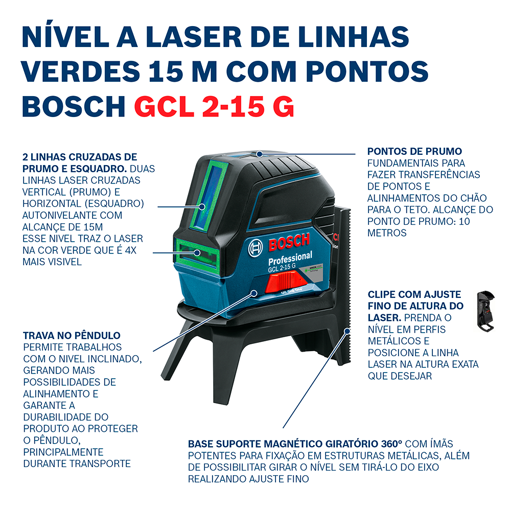 NIVEL A LASER VERDE GCL 2-15 G 6