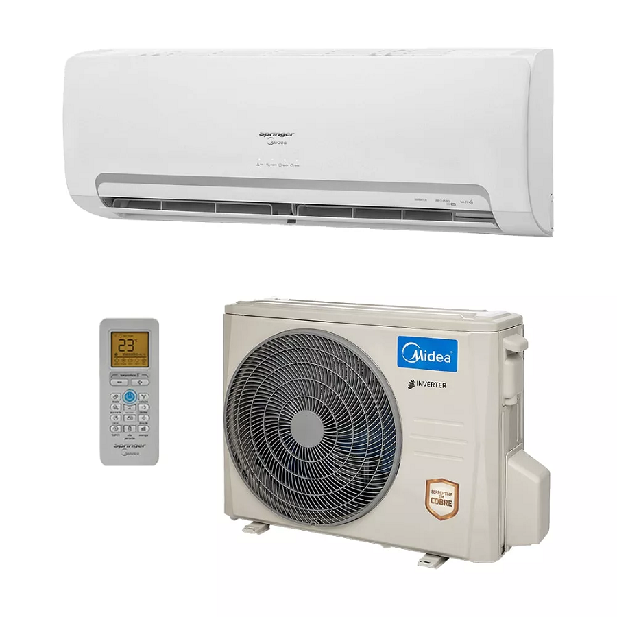 AR CONDICIONADO SPLIT HI WALL INVERTER 9.000 BTUS SPRINGER MIDEA FRIO 220V - EFICIÊNCIA COMPACTA