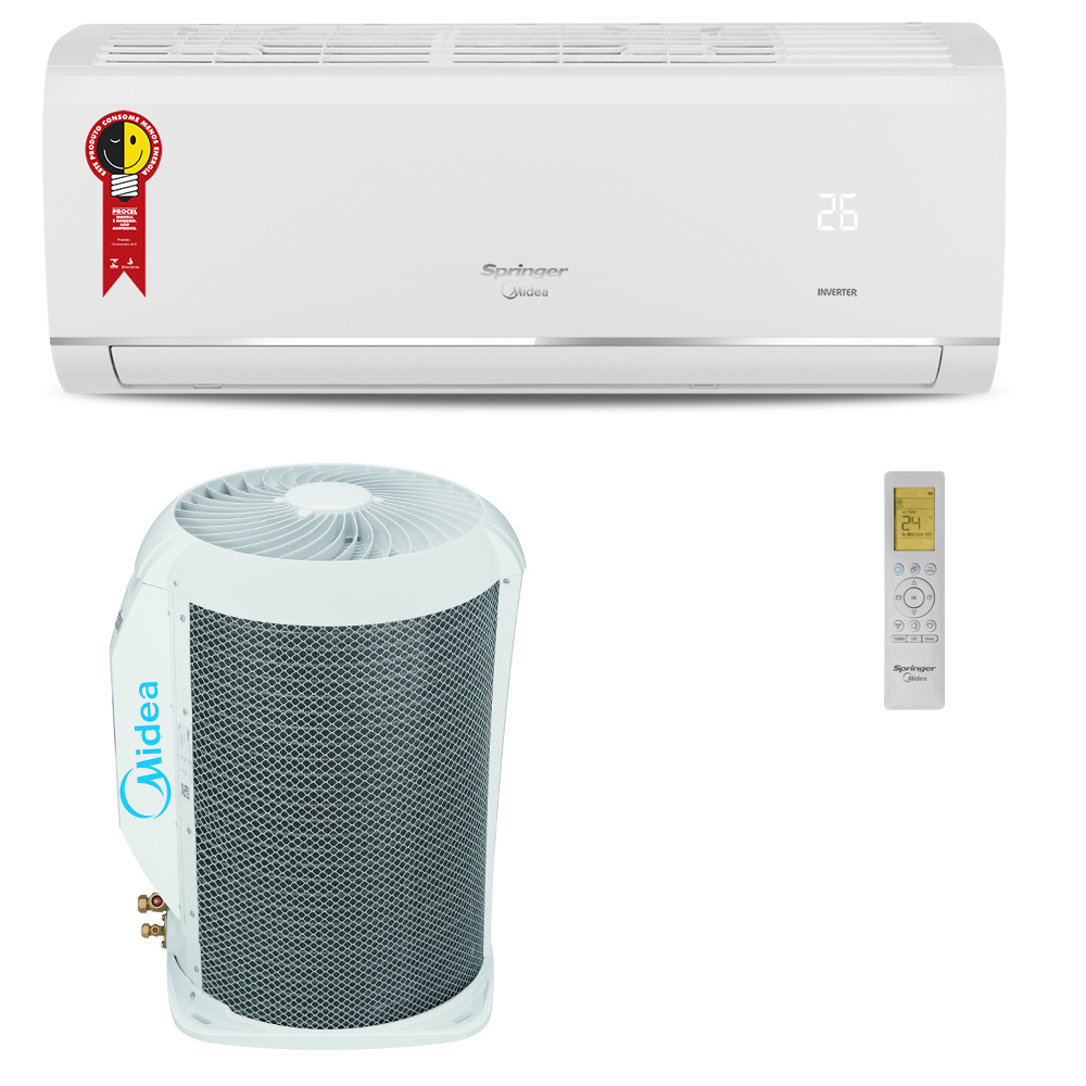 SPLIT HI WALL INVERTER 09.000 BTUs MIDEA AIRVOLUTION 220V R410 - REVOLUÇÃO REFRESCANTE